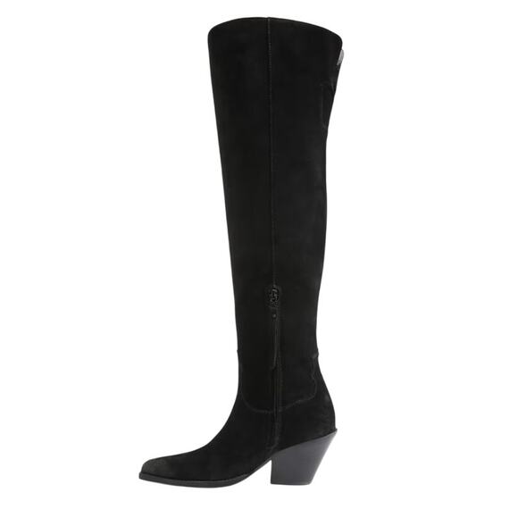 Sam Edelman Women Julee Over The Knee Boot US 6 M EU 36 Black Suede Leather NWOB - Picture 2 of 12
